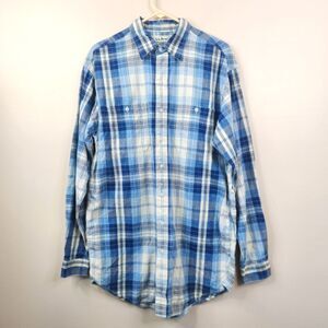 L.L. Bean Mens Vintage OCD Long Sleeve 2 Chest Pocket Button Down Medium Tall